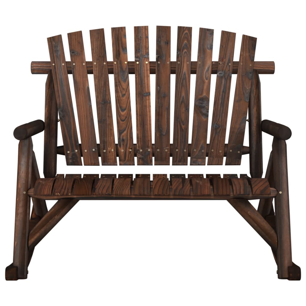 2-местна градинска пейка люлка 123x96x102 см масивен смърч