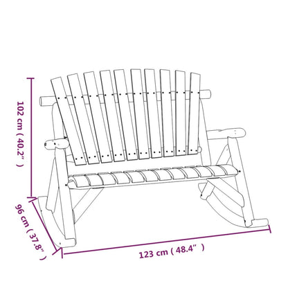 2-местна градинска пейка люлка 123x96x102 см масивен смърч